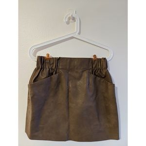 Zara Faux leather mini skirt